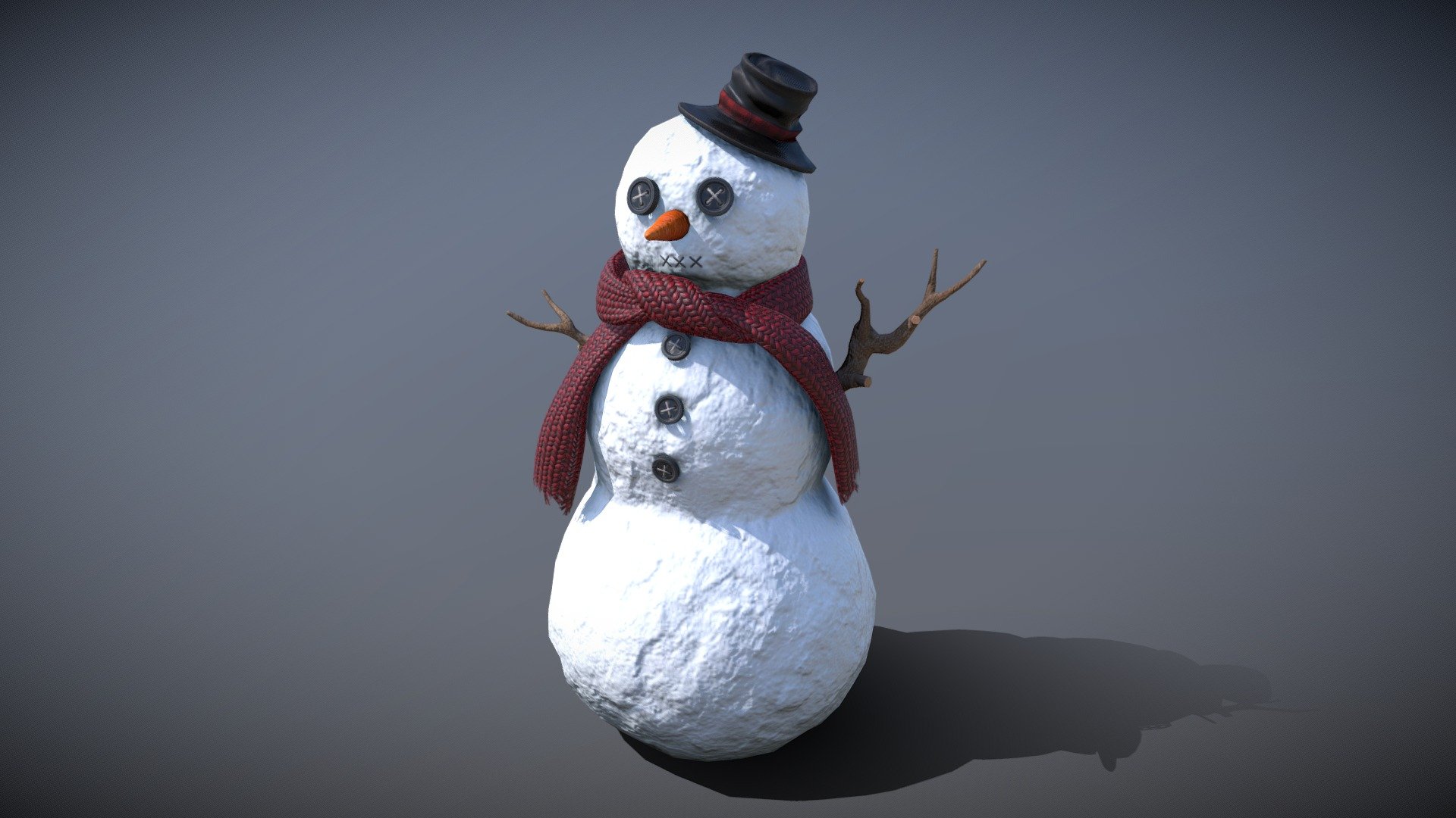 Snowman - Снеговик
Low poly Snowman for game and mods

Autors: Kirill Komarov, Evgeniy Komarov

komarovs_mappers@mail.ru - Snowman - 3D model by komarovs_mappers 3d model