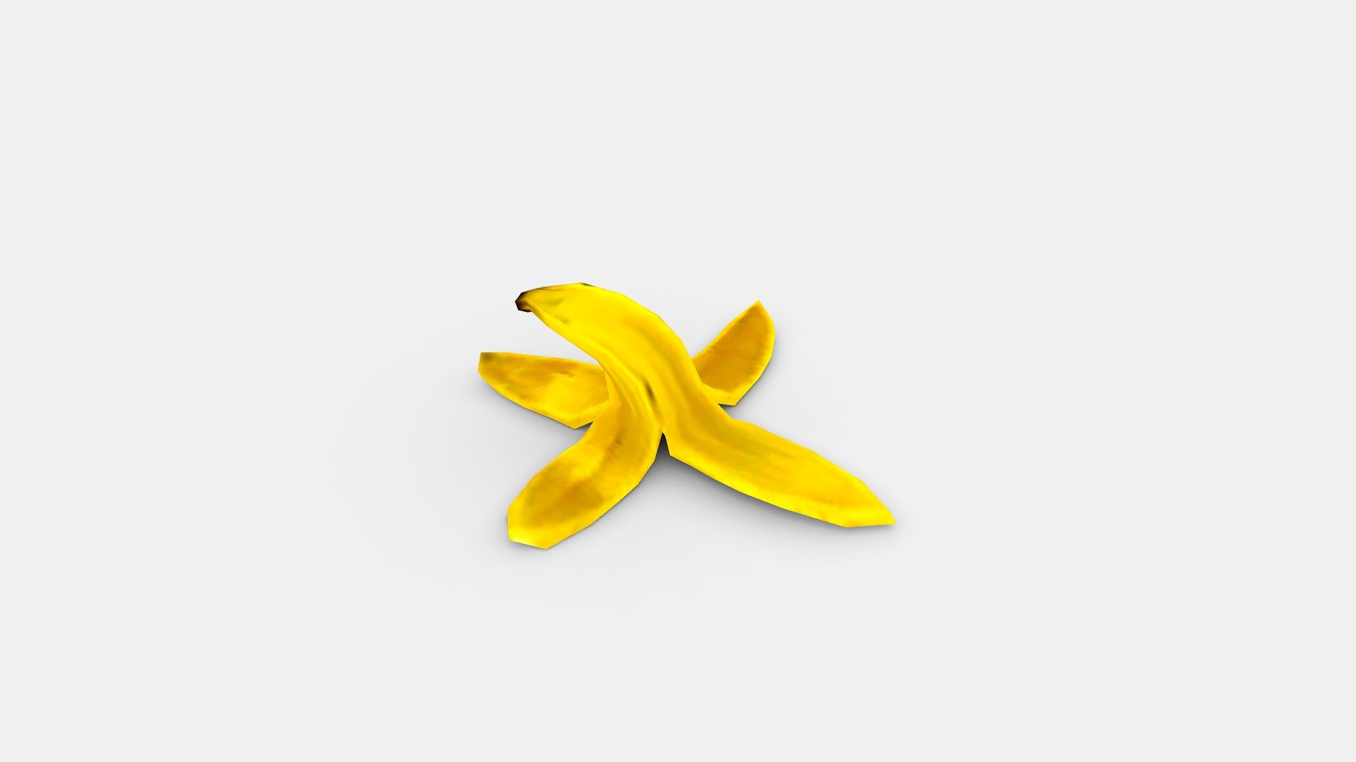 Cartoon banana peel - tilt - Cartoon banana peel - tilt - Buy Royalty Free 3D model by ler_cartoon (@lerrrrr) 3d model