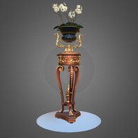 Modenese Gastone Vase flower, stand, b3d, vase, baroque, tripod, 1d, roccoco, blender, blender3d