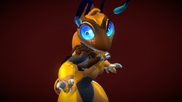 Bree the Bee (VRChat Ready!) bee, vr, hornet, furry, vrchat, kabier, jasonafex, unity, blender, model, kabscorner