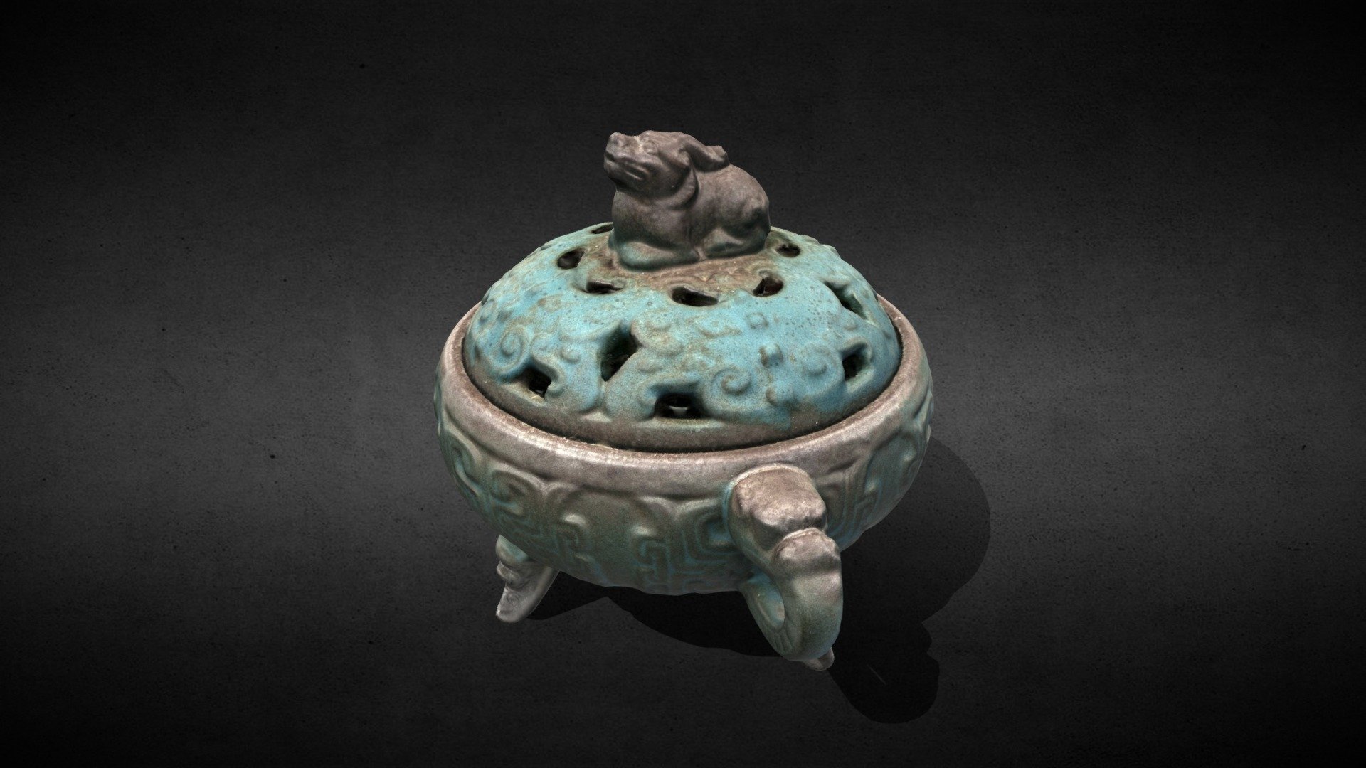 Chinese traditional pottery incense burner - Chinese traditional pottery incense burner - Buy Royalty Free 3D model by Tigershill (@tigerofchen) 3d model