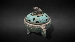 Chinese traditional pottery incense burner