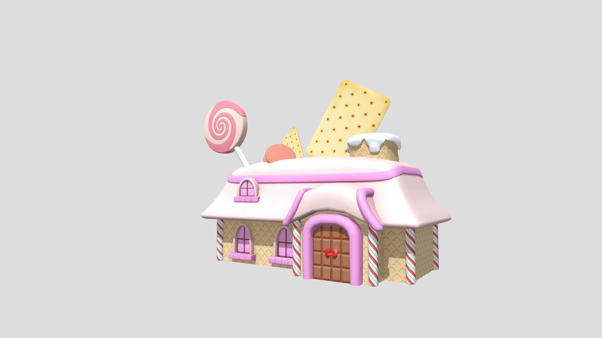 Candy House1 - 3D model by JunWolf 3d model