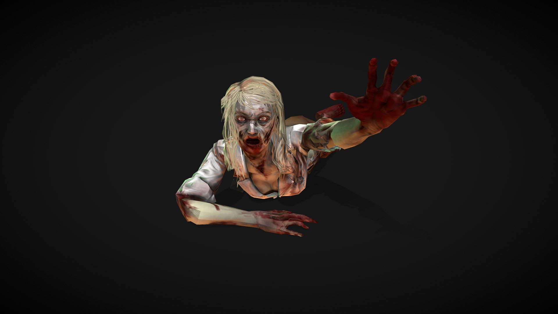 A looping Animation of an Injured Zombie Crawling on the ground.

See this 3D model in action, and more models like it, in this collection of free augmented reality apps:

https://morpheusar.com/ - Animated Injured Zombie Crawling Loop - 3D model by LasquetiSpice 3d model