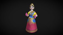 Indian handcrafted clay doll indian, doll, handcrafted, agisoft, photogrammetry, blender, art, scan, 3dscan