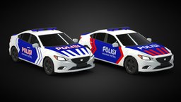Indonesian Police Car Low poly police, mazda, 6, indonesia, indonesian, patrol, genericvehicle, low-poly, vehicle, lowpoly, car, mazda6