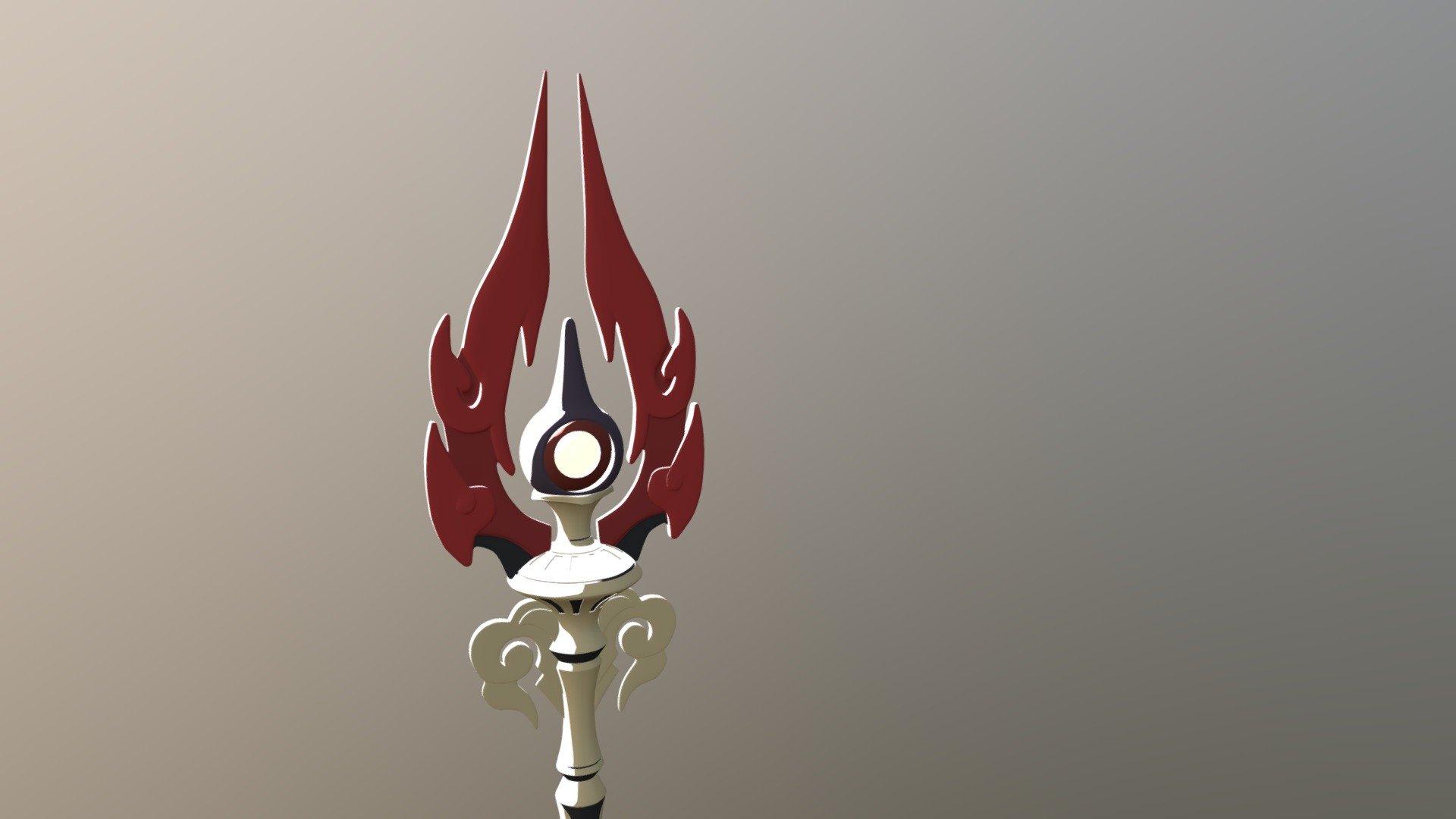 Staff of Homa from Genshin Impact, I was'nt able to finish the texture but good enough for today i guess 3d model