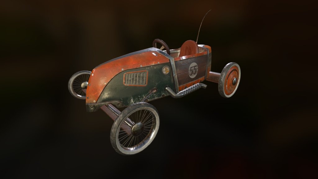 My First PBR texture test in Substance Painter,
This model is featured in the Allegorithmic gallery here:
Enjoy - SoapBox kart - 3D model by Ron Mayland (@Muezli) 3d model