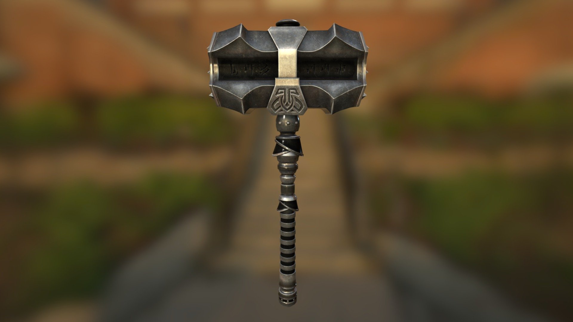 Texturing Corvalho's Gifts Of Akatosh Hammer model intended for Skyrim 3d model