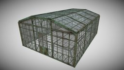 Modular Greenhouse green, victorian, vintage, retro, worn, antique, dust, artdeco, greenhouse, old, dusty, worn-out, low-poly, blender, lowpoly, structure, modular, simple