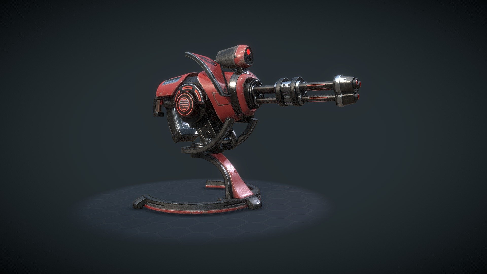 This is a model done for a local star wars themed contest. Model is using single set of 4k PBR textures. Textured in Substance. See More At https://www.artstation.com/artwork/dB9ZA Available on Unity Assetsore: -link removed-#!/content/92413 - H8-X3 Plasma Minigun - 3D model by edgarssoiko 3d model