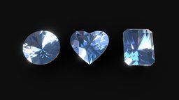 Gems jewelry, gem, diamond, jewels, refraction, heartcut