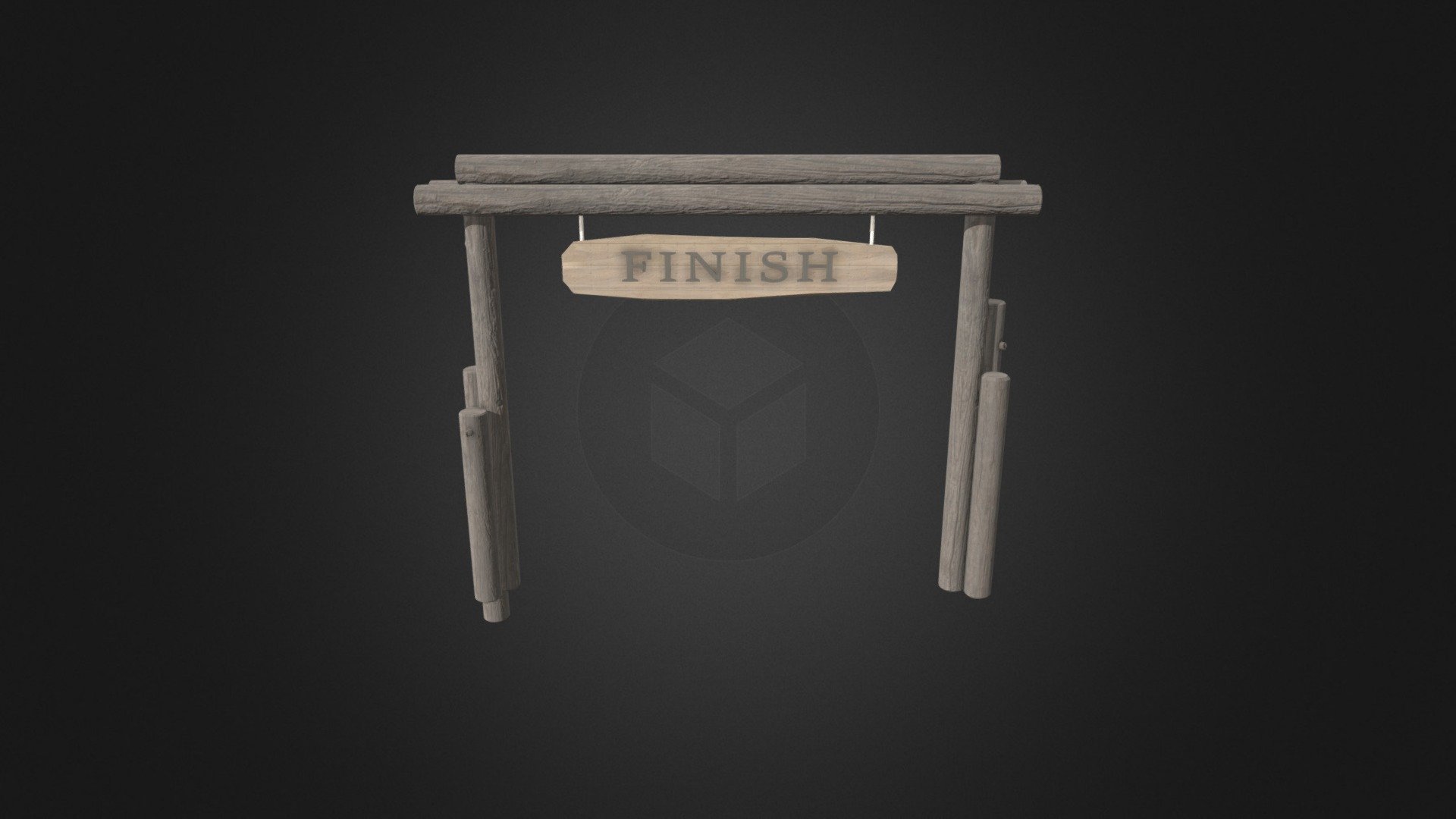 Finish line for my racing game made in Maya 2022 - finish line - 3D model by sam (@pigeons) 3d model