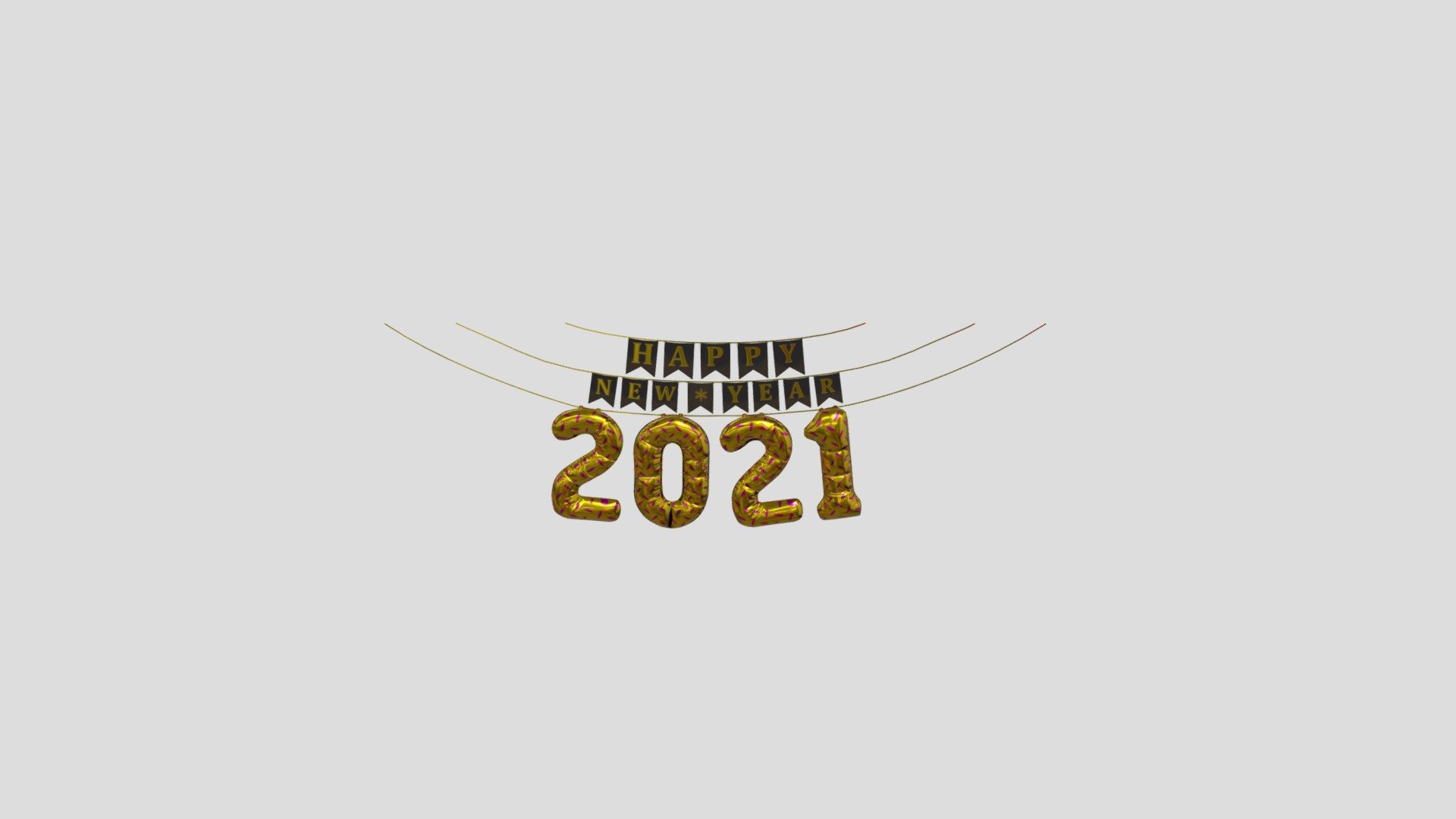 With this Happy New Year 2021! folks using the bicoco AR app celebrated the new year, only available at the bicoco app 3d model