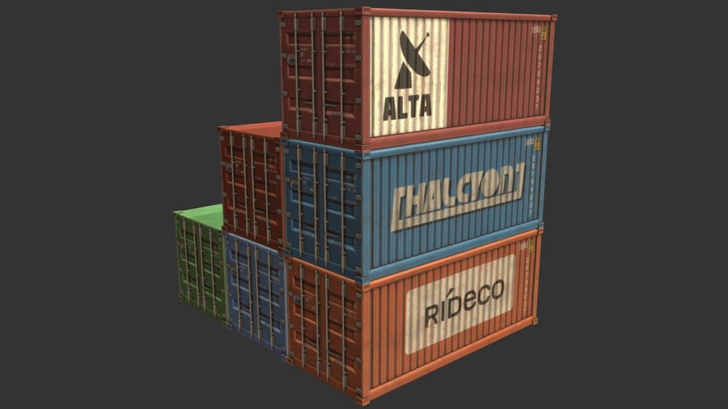 Some lowpoly shipping containers made for Second Life, you can check them out here: https://marketplace.secondlife.com/p/RiDECO-Shipping-Container/10819528

Made with 3DSMax and Substance Painter 3d model