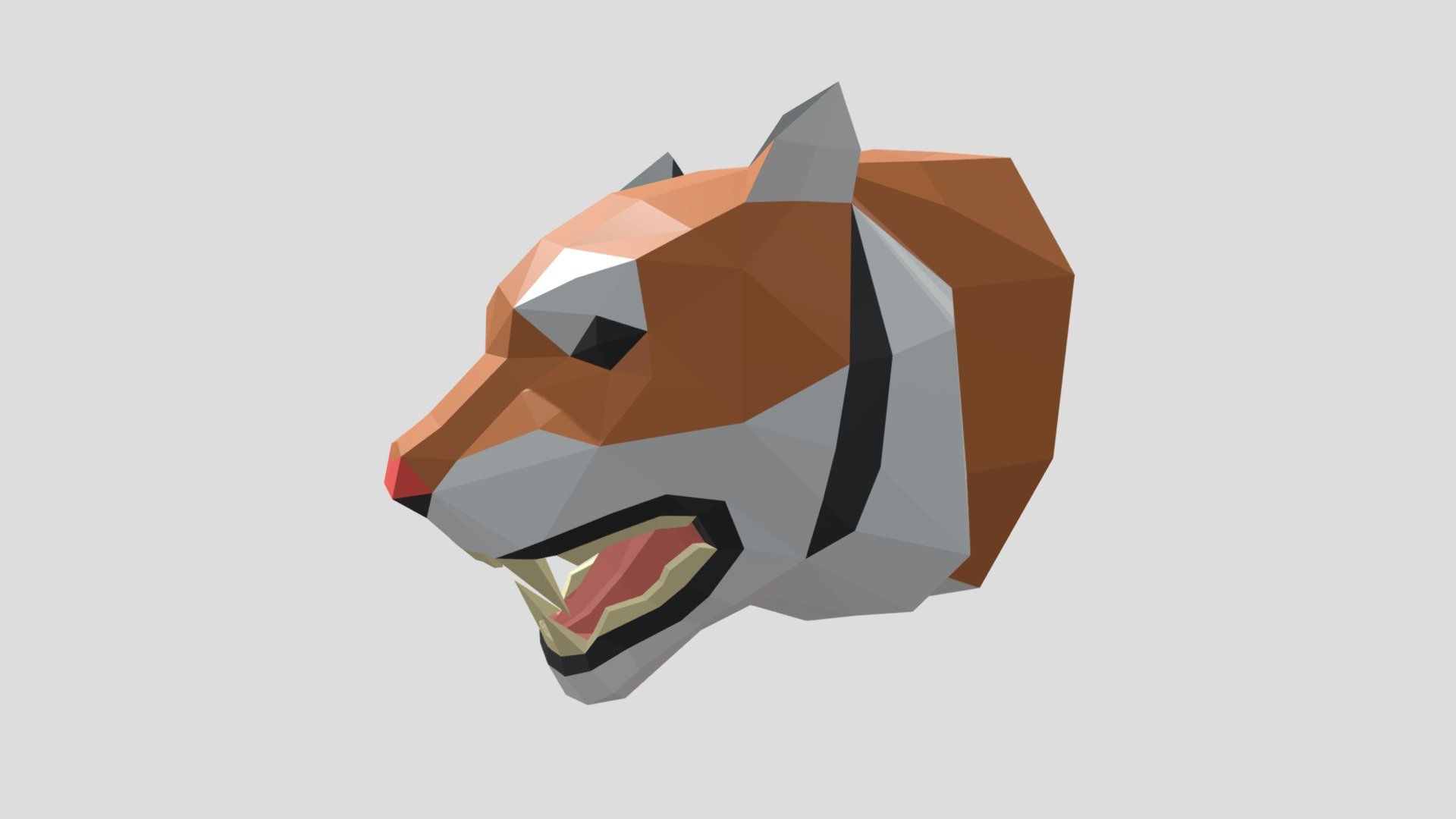 Low poly Tiger Head

Template for papercraft: https://hobbymo.com/product/tiger-papercraft/ - Low poly Tiger Head - 3D model by wiko.glitch (@3d_vicka) 3d model