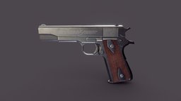 Colt 1911 weapon, pbr, lowpoly, free, dark, gun, colt, 1911, download, warkarma