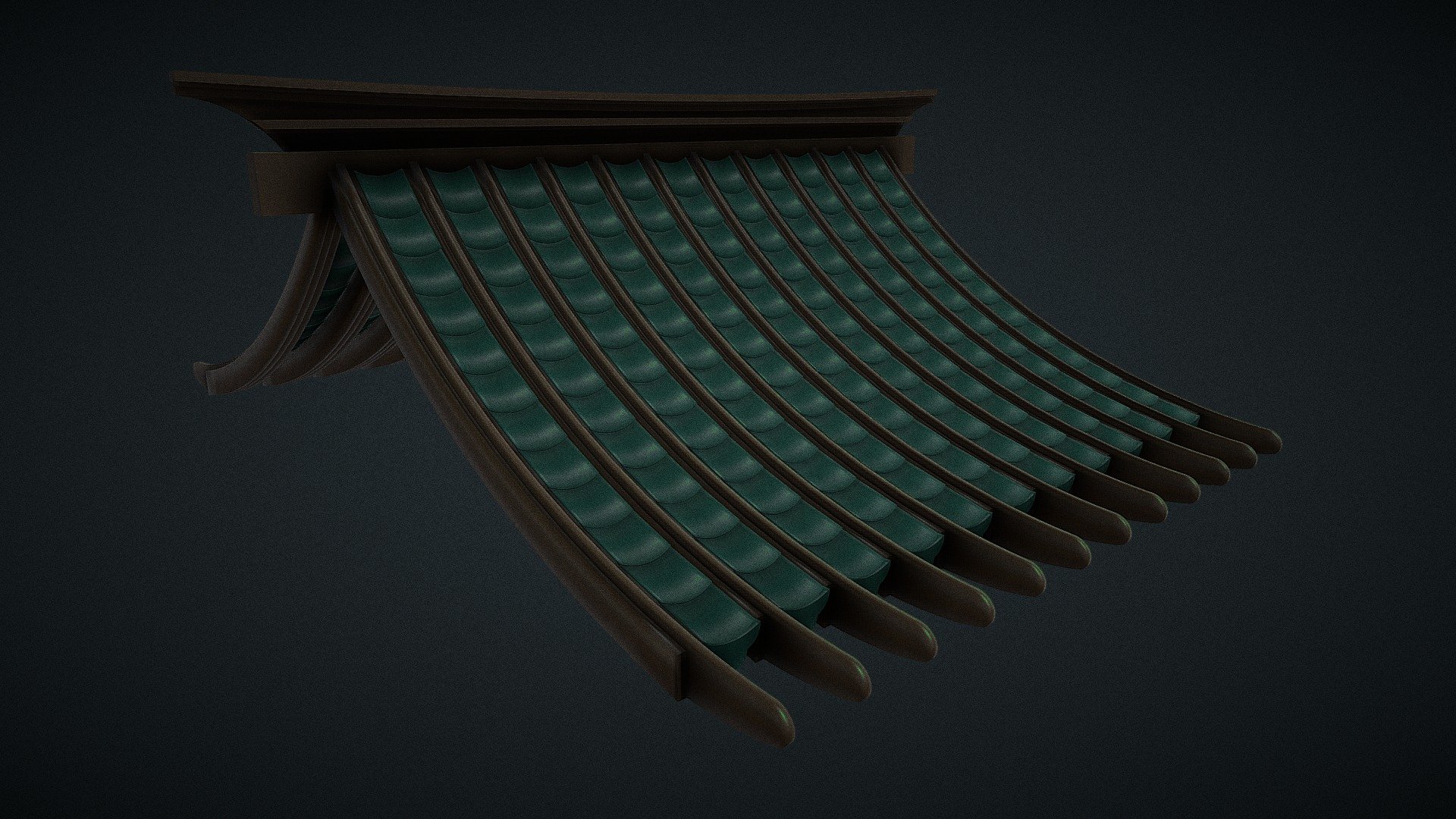 Japanese temple (Jinja) Roof - Japanese Temple Roof - Download Free 3D model by Tokuwa 3d model