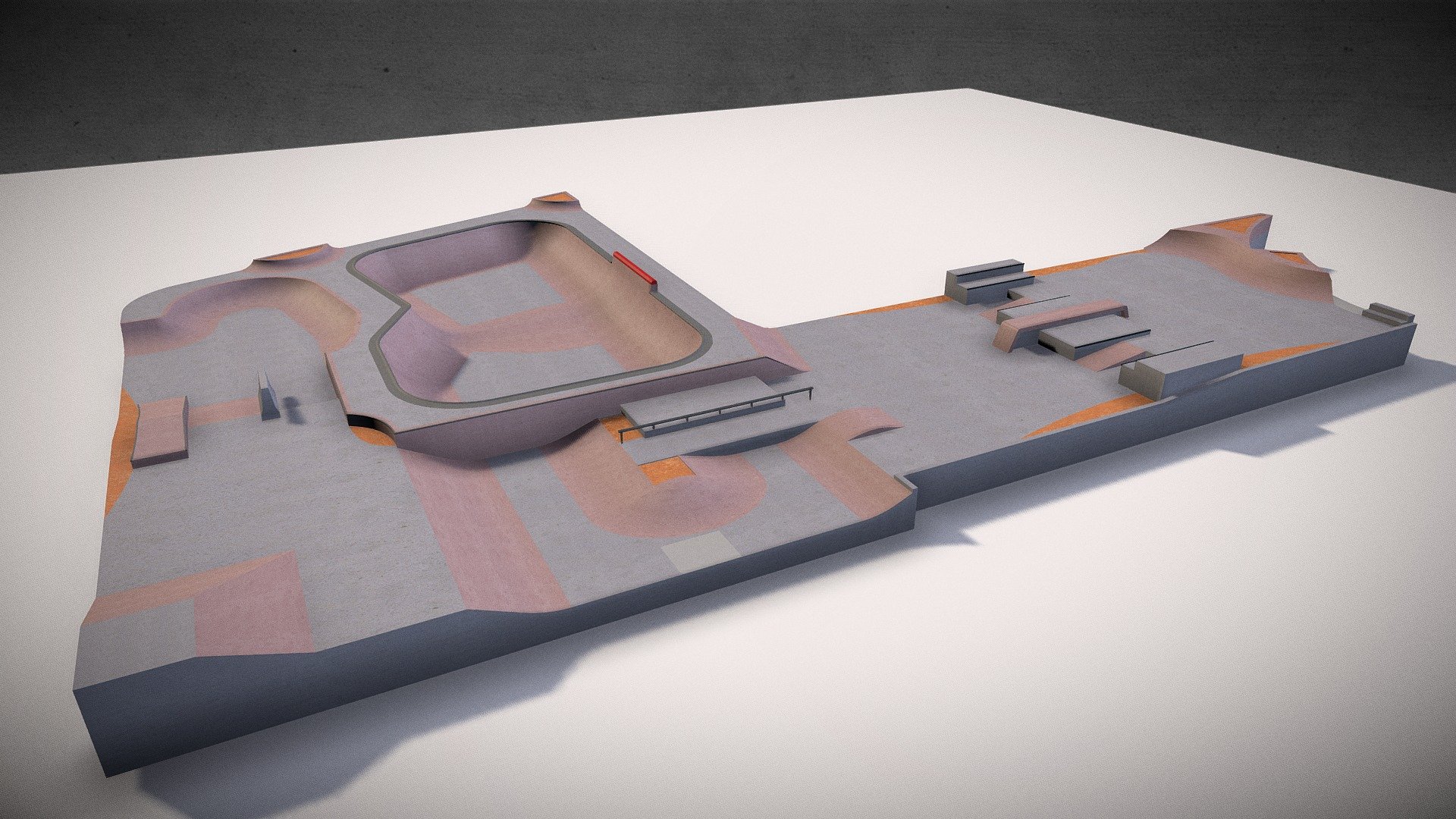 El Segundo Skatepark Renovation Concept - Download Free 3D model by oldstar 3d model