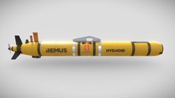 Remus 600 scanning, underwater, deepsea, ocean, remote, science, substancepainter, substance
