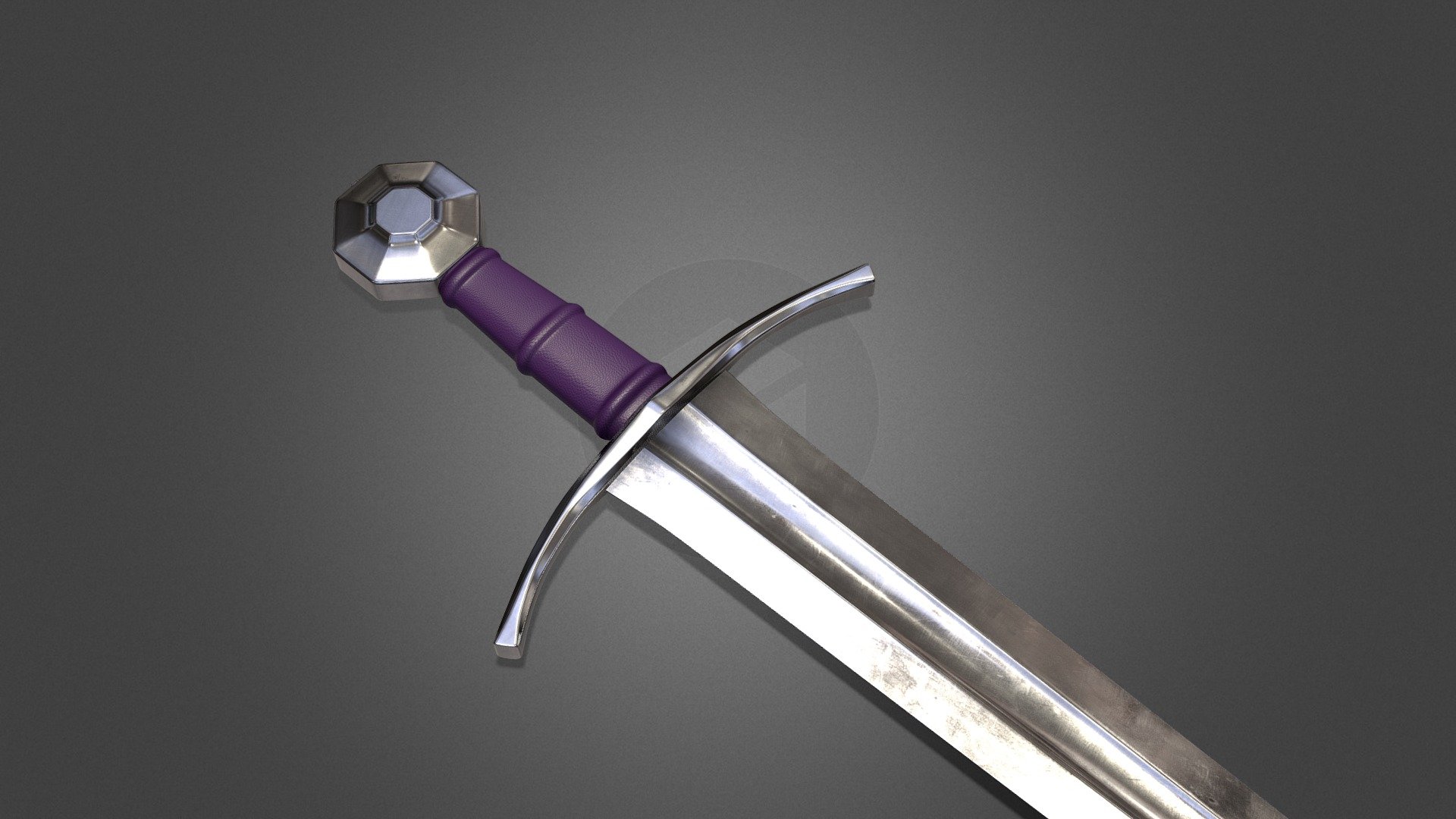 An iconic Type XIV sword, featuring a single broad fuller and beautifully tapered blade. Such sword is wide spread in the 13-14th century, with many knight statues depicting them.


 - Medieval Sword Oakeshott Type XIV - Download Free 3D model by leeeck 3d model