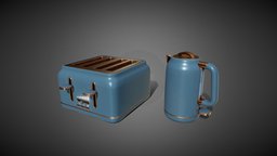 Toaster and Kettle toaster, kettle, props-assets, environment-assets, props-game, realtimeasset, 3d