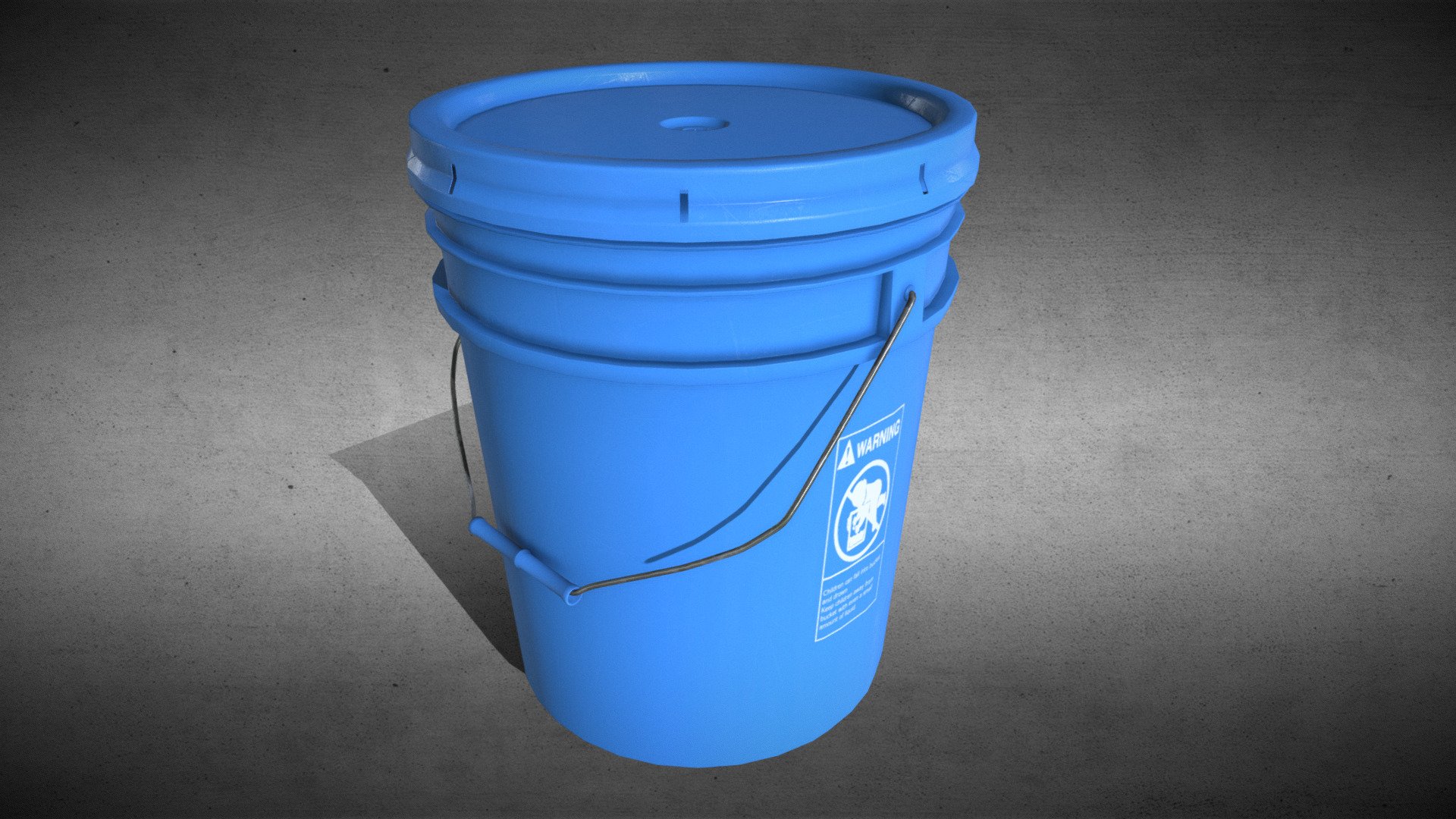 5 Gallon Bucket Model Made using Blender, Substance and Gimp - 5 Gallon Bucket - 3D model by KevinM (@kurogami12) 3d model