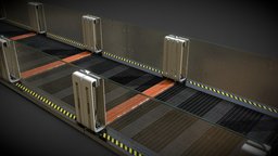 Modular Walking Platform  -Game Ready- PBR platform, walking, game-ready, glass, game, pbr, lowpoly, sci-fi, futuristic