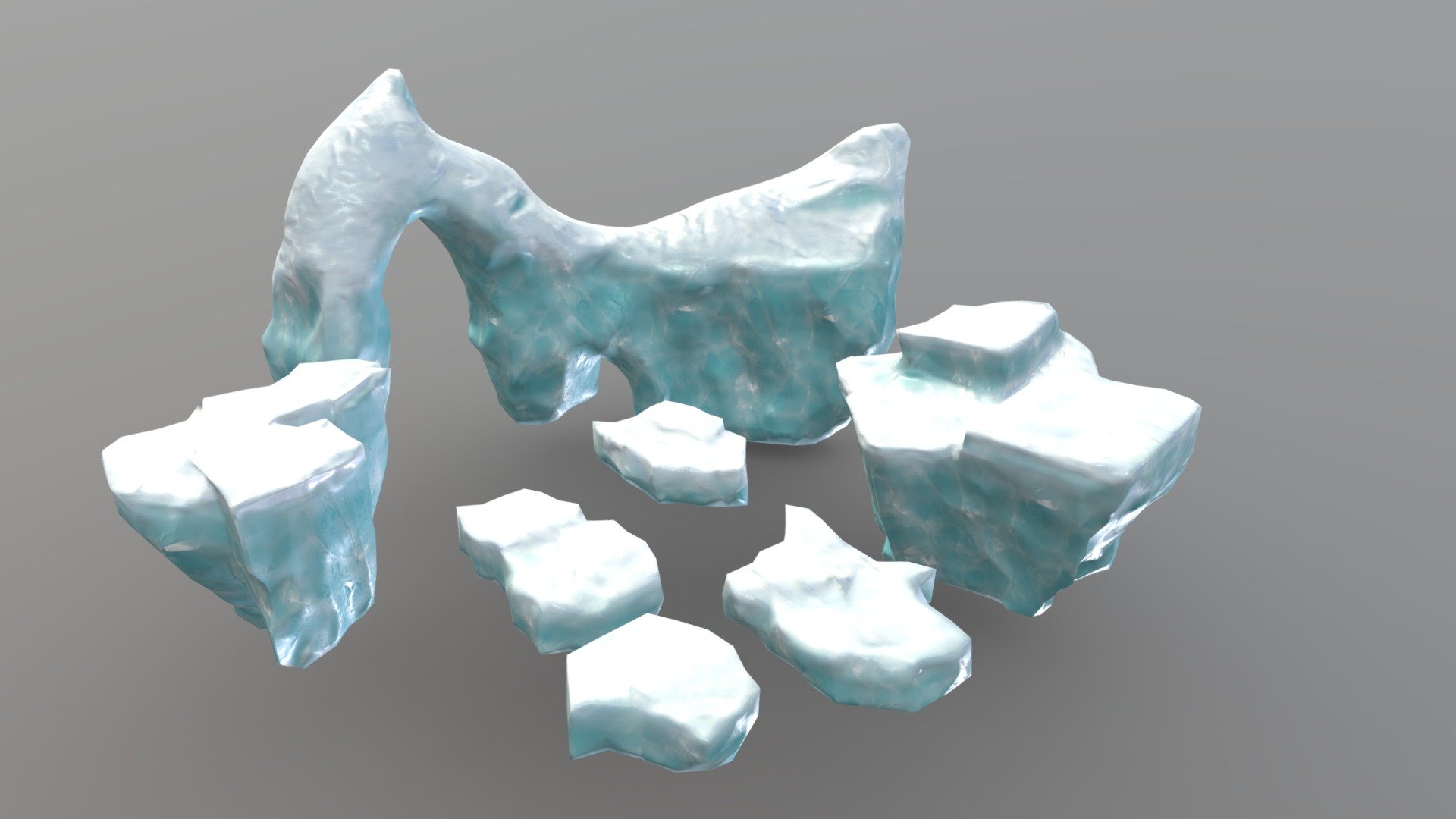 Ice Glacier - Download Free 3D model by Svenja (@gwenchana3) 3d model