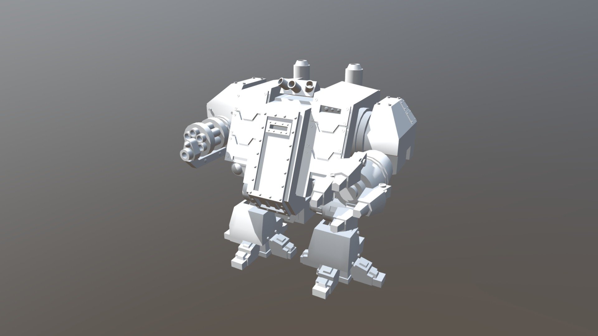Warhammer 40k Dreadnought modeled in Autodesk Maya. UV: WIP Texture: WIP - Dreadnought - Modelling practice - WIP - 3D model by Ignacio Augusto Gera Palilla (@ignagp92) 3d model