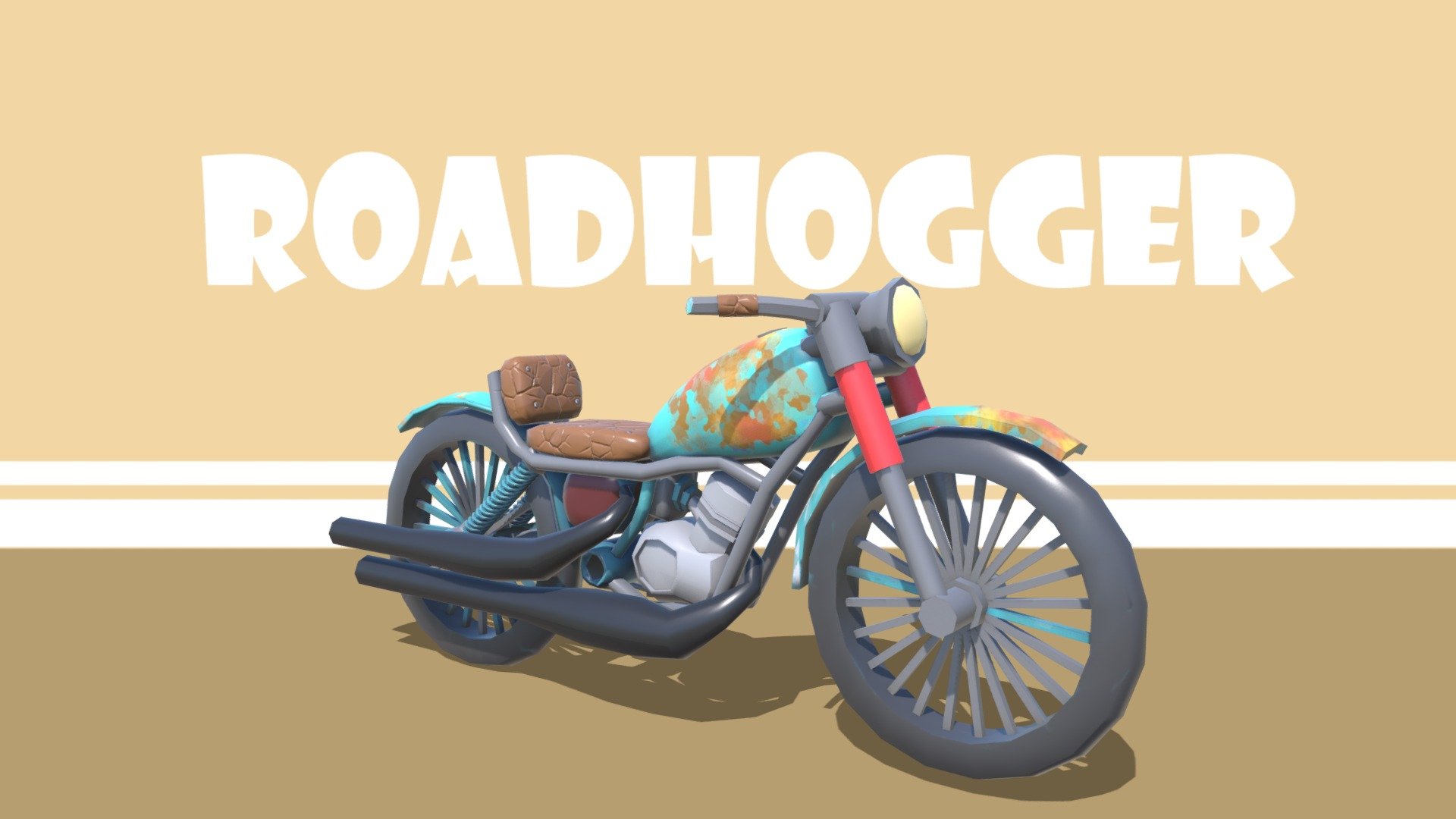 Free to download motorcycle! - RoadHogger Motorcycle | Low Poly | downloadable - Download Free 3D model by Myjato 3d model