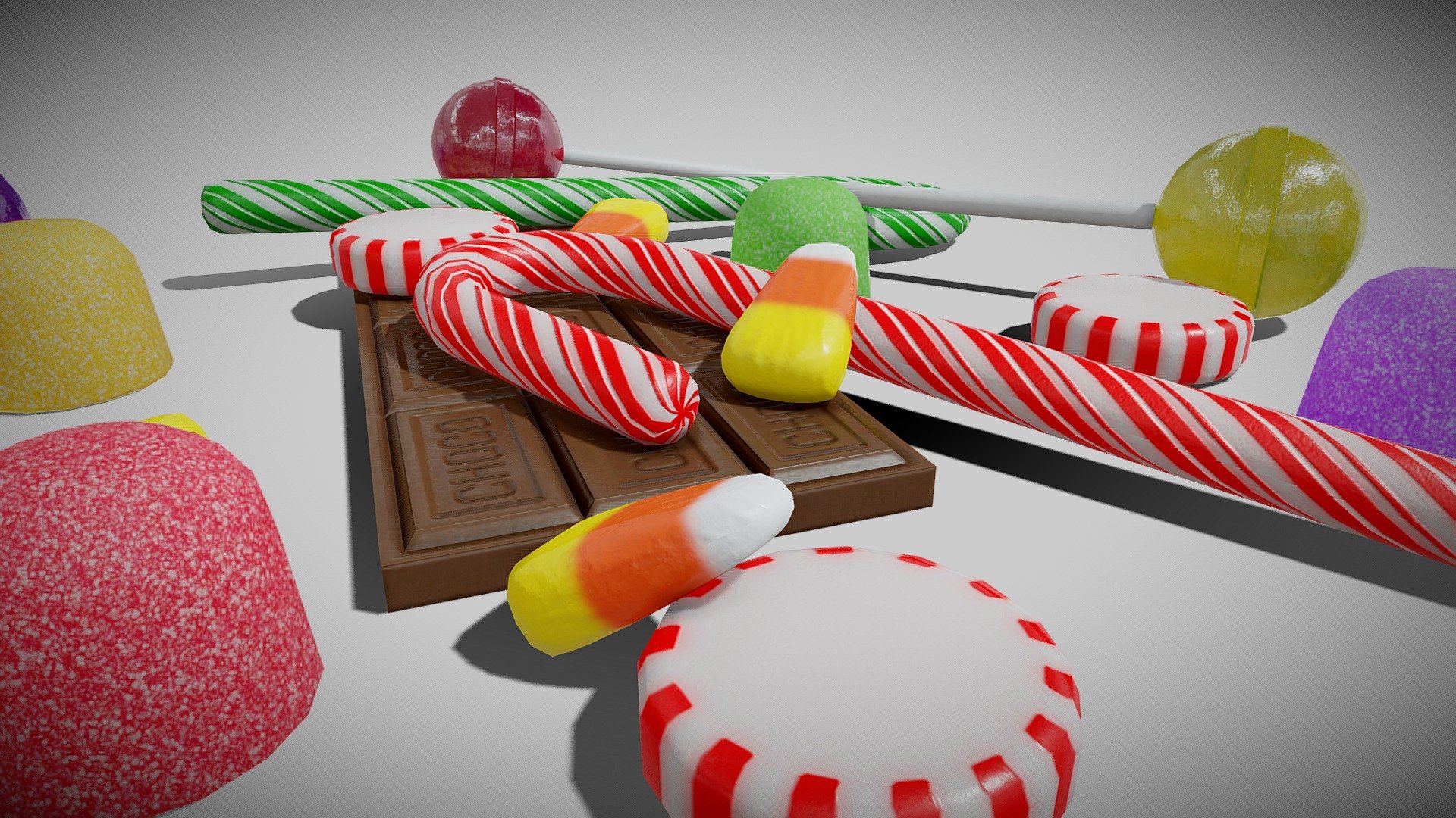 Assorted Candy - 3D model by Brandon Baldwin (@ser_poopums) 3d model