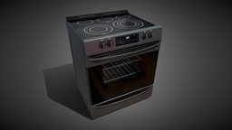 Electric Range Oven realtime, oven, kitchen, induction, kitchenware, interior-design, kitchen-interior, game, gameasset, electric, electric-oven, induction-cooker, electric-range-oven