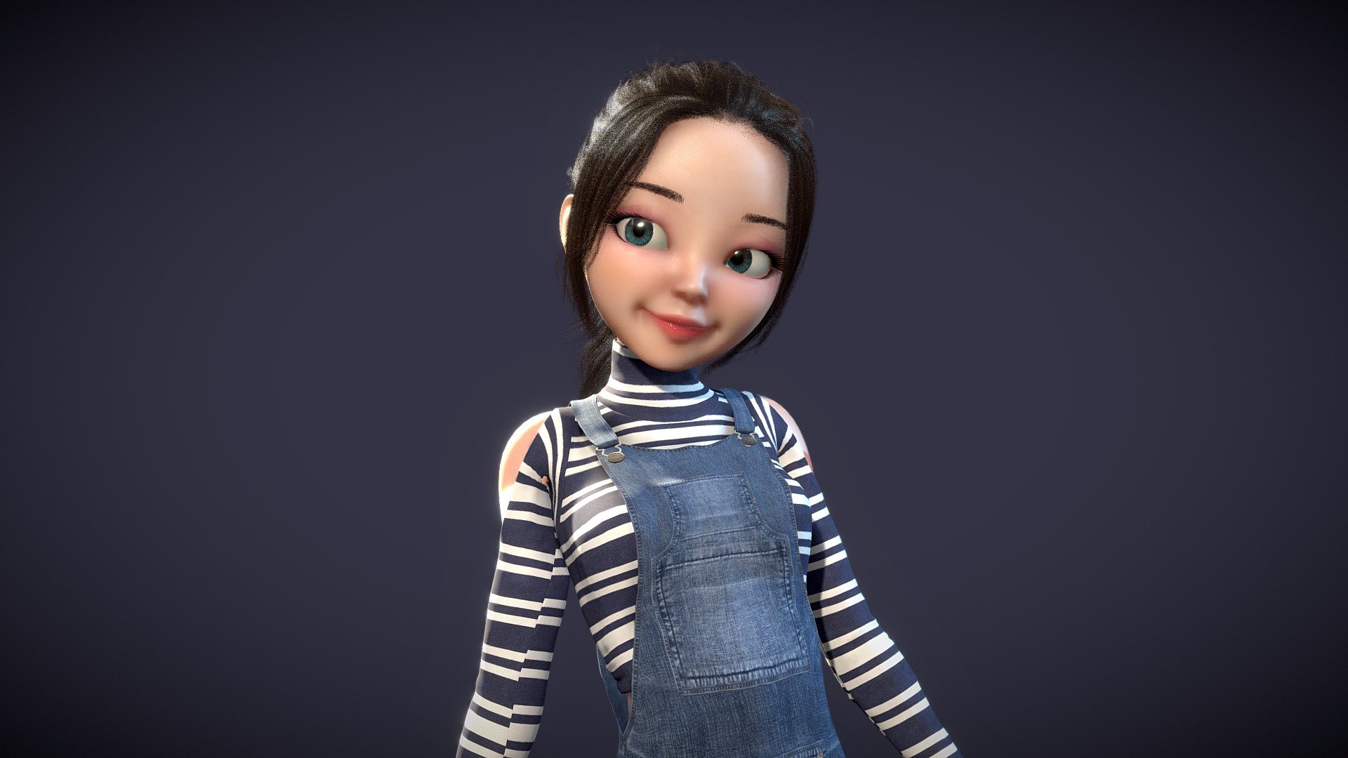 Original cartoon girl with binding 

File formats:

Maya 2018 MB (Redshift2.5.48 renderer  binding humanIK binding)

Model:

Model is based on square face topology, reasonable wiring

Binding:

1) body had full binding, the action adjustable, can move freely zoom, satisfies the requirement of all kinds of animation.
2) have the motion capture HumanIK binding, binding with facial expression controller, convenient your animation process.
3) have a full facial binding controller system, controllable items as many as 176 species, 36 kinds of controller, 140 kinds of details expression controller Note, fully meet the demand of all kinds of animation.

Attachment contains a complete binding and rendering (including body binding, face binding, material rendering, etc.) - Cartoon girl cartoon beauty girl with binding - Buy Royalty Free 3D model by mpc199075 3d model