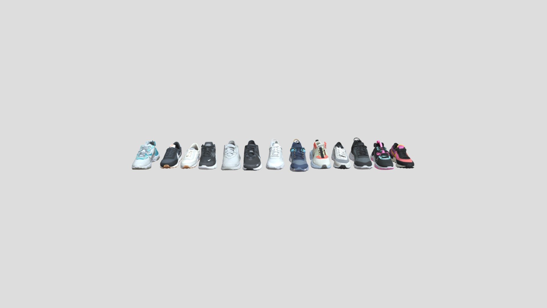 Pack of many Nike shoe Photogrammetry scan, 4K textures, low poly 30K Triangles 3d model