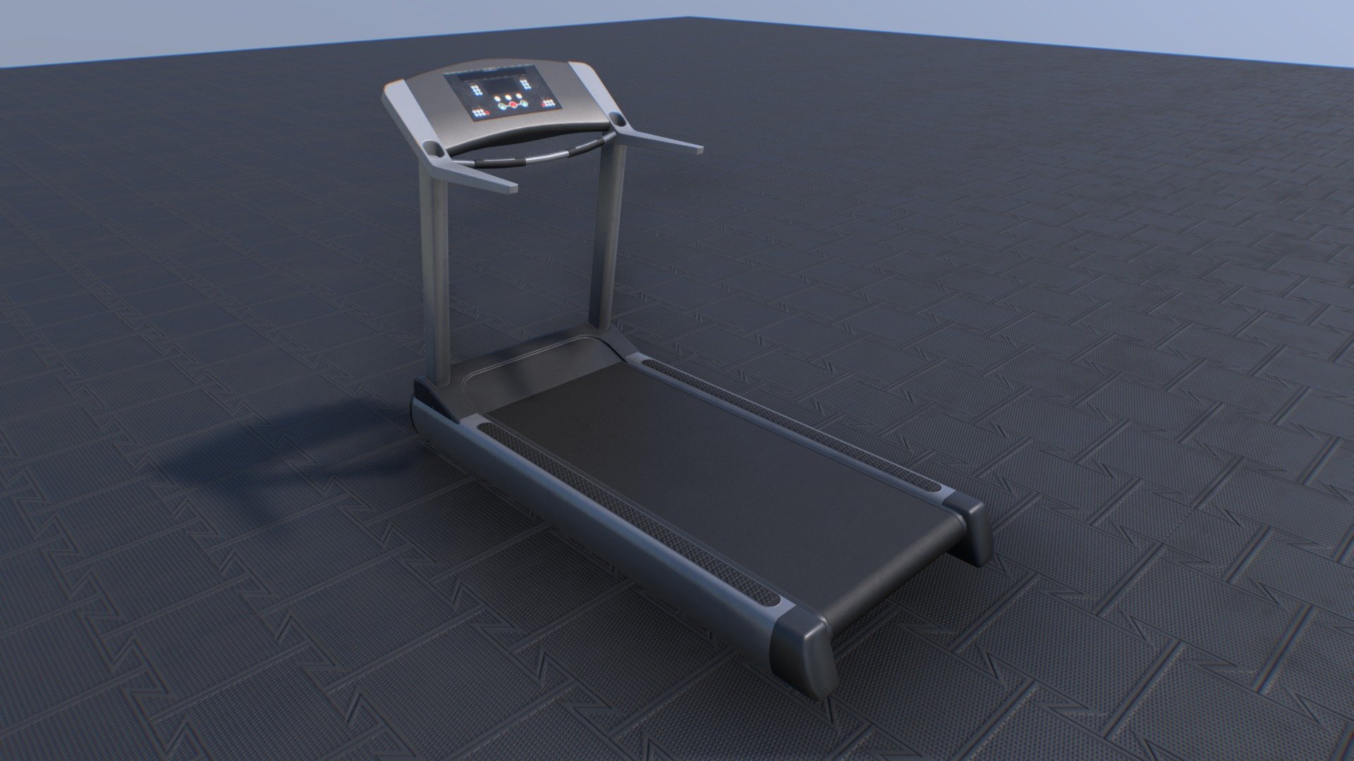 Treadmill

Low-poly PBR Treadmill model intended for game/realtime/background use.
+!BONUS Rubber Floor Material!

Model was not intended for subdivision. 


Createn in Maya18 and textured SP2 


Modeled in real-world scale - Meters


No special plug-ins necessary to use this product 


Quad/Tris only polygon - 972 count 
All tris – 1754
Verts – 1006


Model is included in 1 file formats FBX


High quality 2048*2048 resolution PBR (metal roughness) textures in PNG:


Albedo;
Normal map;
Ambient oclusion;
Roughness;
Metallic.
 - Treadmill - 3D model by en3my71 3d model