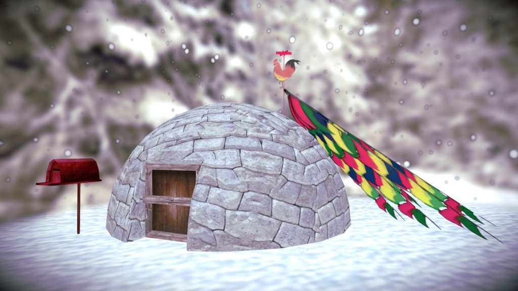 Snow House - 3D model by discoco 3d model
