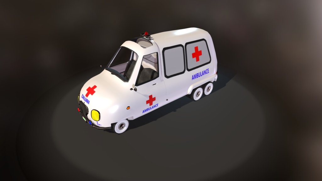 This model is part of a larger package model Soon we will publish to the UE4 / Unity / Cry-eng and to the rest a web marketplaces Like page and stay tuned for feture news https://web.facebook.com/3xastudio - PickUp Ambulance Van - 3D model by 3xastudio 3d model