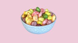 Bowl full of hard candies food, bowl, hard, sugar, candy, kitchen, sweet, carmel, candies, photoscanned, enlil, photoscan, photogrammetry, scan, sweeets