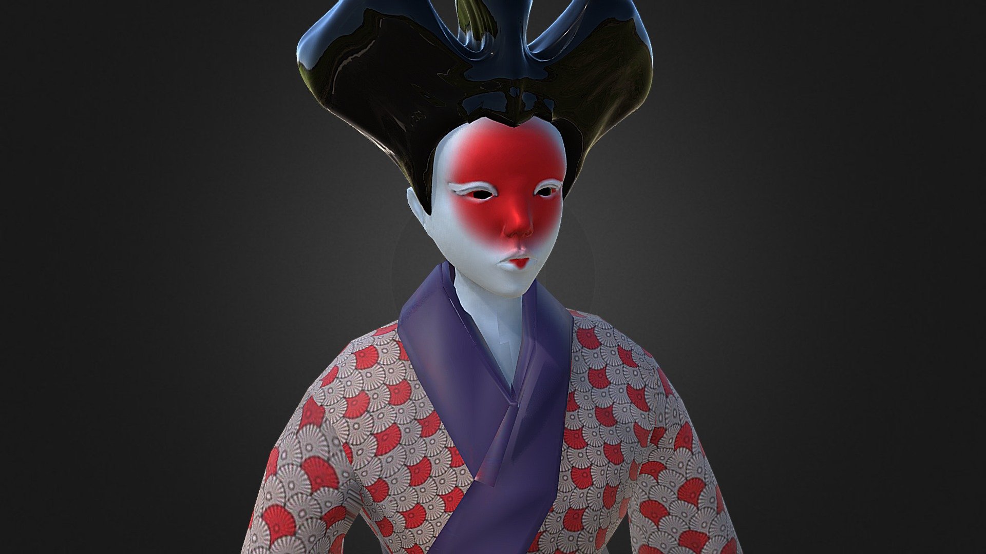 GEISHA - Personaje Texturizado - 3D model by M. Tomé (@mtt) 3d model