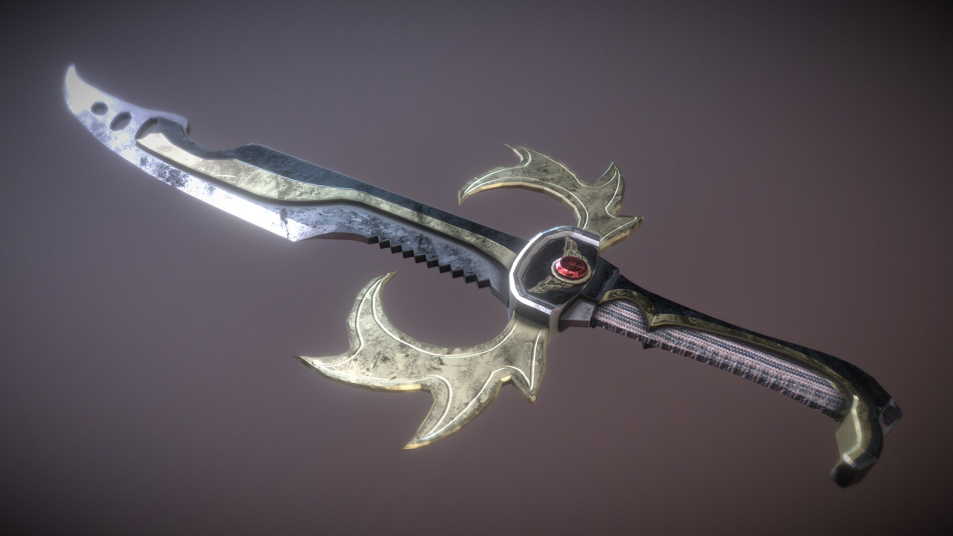 sword used by asriel in the videogame undertale - Asriel's Chaos Saber - 3D model by r545n 3d model