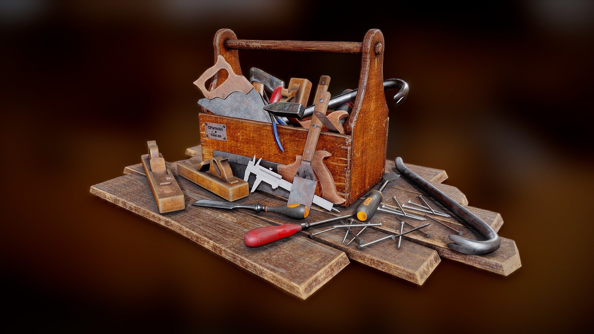 Tool Kit 3D Model From Scratch with 4K PBR textures maps by 13Particles.

For more artworks and updates follow us on:-

Instagram:- https://www.instagram.com/13particles/
Artstation:- https://thirteenparticles.artstation.com
Twitter:- https://twitter.com/13Particles
Facebook:- https://www.facebook.com/13Particles/
Linkedin:- https://www.linkedin.com/company/13particles - Tool Kit ( In House Project ) - 3D model by 13 Particles (@13particles) 3d model