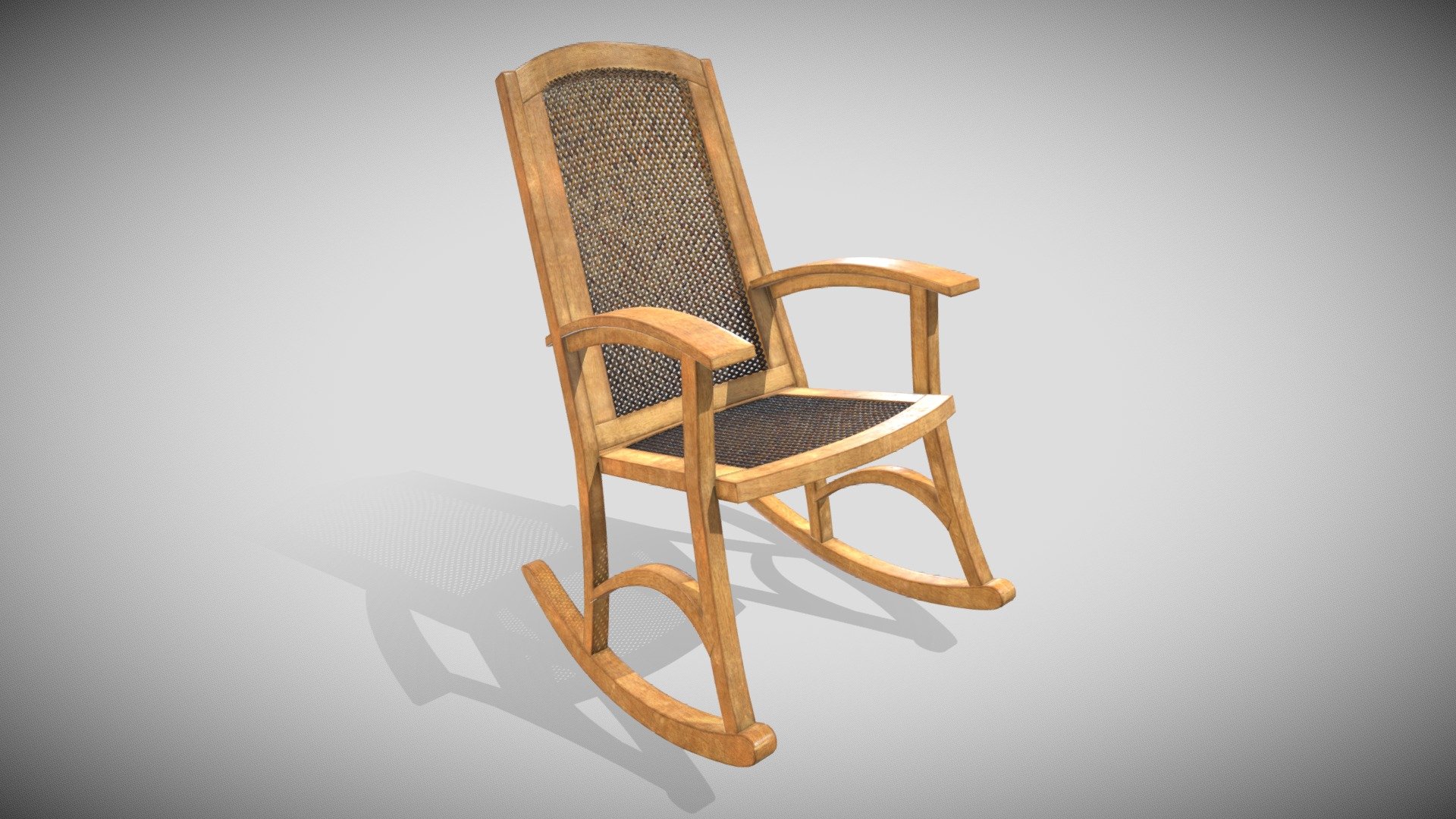 One Material PBR Metalness 4k - Rocking Chair - Dondolina - Buy Royalty Free 3D model by Francesco Coldesina (@topfrank2013) 3d model