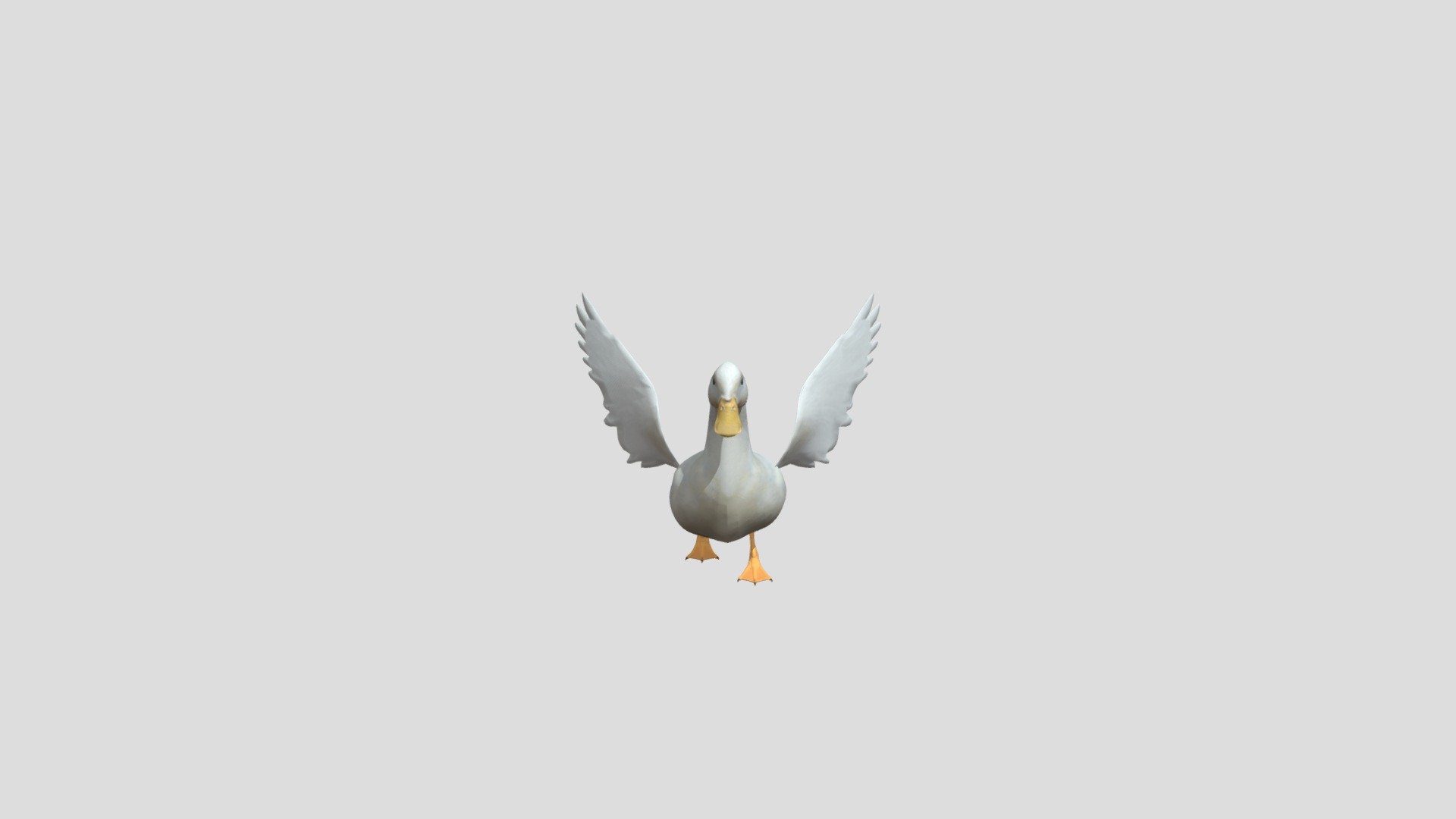 aflac-duck_v3_walking - 3D model by sakuramoto 3d model