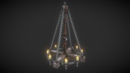 Forged chandelier 1 lamp, luxury, medieval, deco, big, candle, classic, detailed, luster, chandelier, iron, ballroom, fixture, forged, intricate, pastiche, art, interior, light