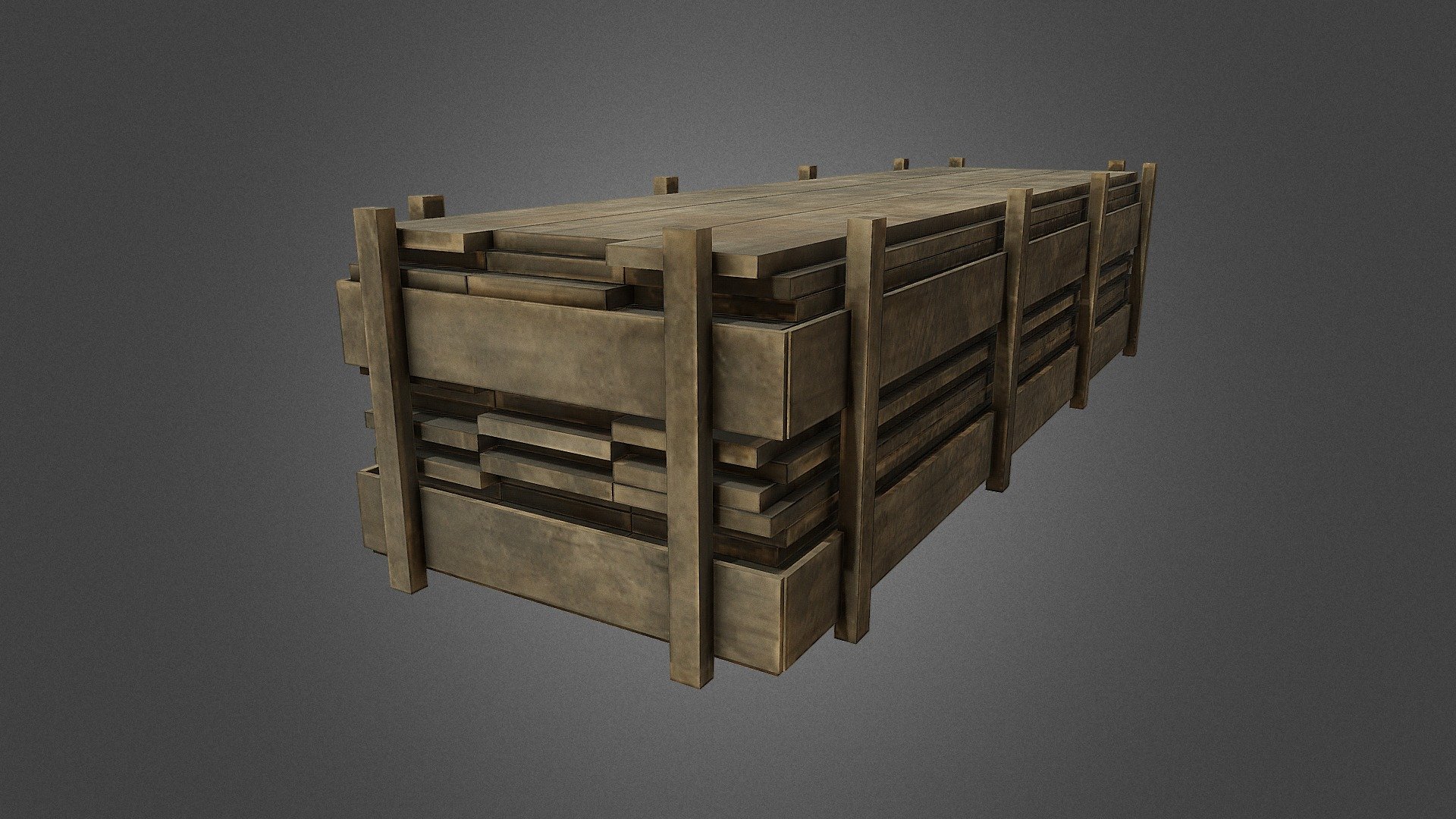 Low Poly Pile of Planks for your renders and games

Textures:

Diffuse color, Roughness

All textures are 2K

Files Formats:

Blend

Fbx

Obj - Pile of Planks - Buy Royalty Free 3D model by Vanessa Araújo (@vanessa3d) 3d model