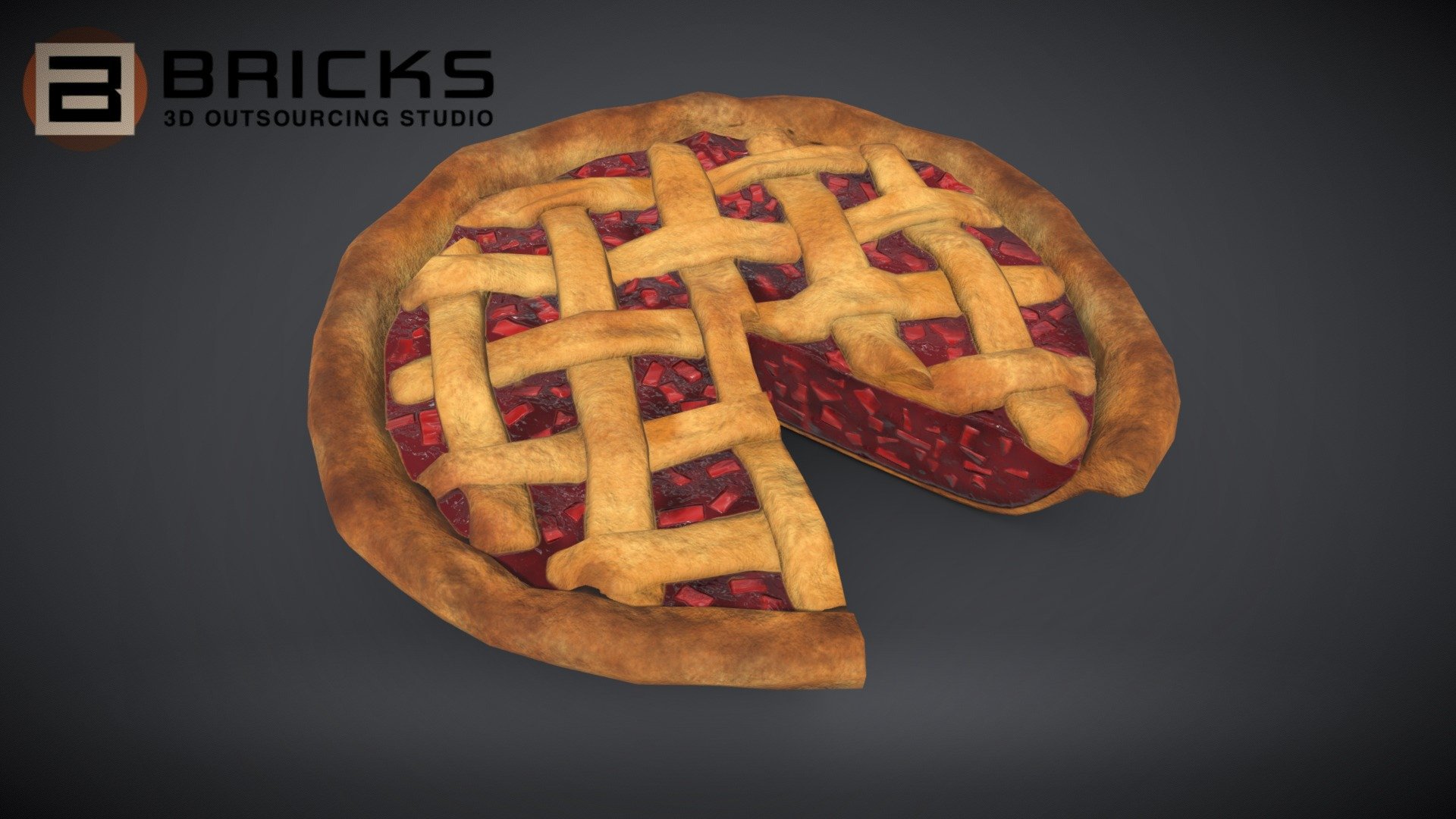 PBR Food Asset:
RhubarbPie_Chart
Polycount: 1526
Vertex count: 765
Texture Size: 2048px x 2048px
Normal: OpenGL

If you need any adjust in file please contact us: team@bricks3dstudio.com

Hire us: tringuyen@bricks3dstudio.com
Here is us: https://www.bricks3dstudio.com/
        https://www.artstation.com/bricksstudio
        https://www.facebook.com/Bricks3dstudio/
        https://www.linkedin.com/in/bricks-studio-b10462252/ - Rhubarb PieChart - Buy Royalty Free 3D model by Bricks Studio (@bricks3dstudio) 3d model