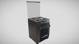Low Poly Stove stove, simulator, low-poly, 3dsmax, lowpoly, house, animation
