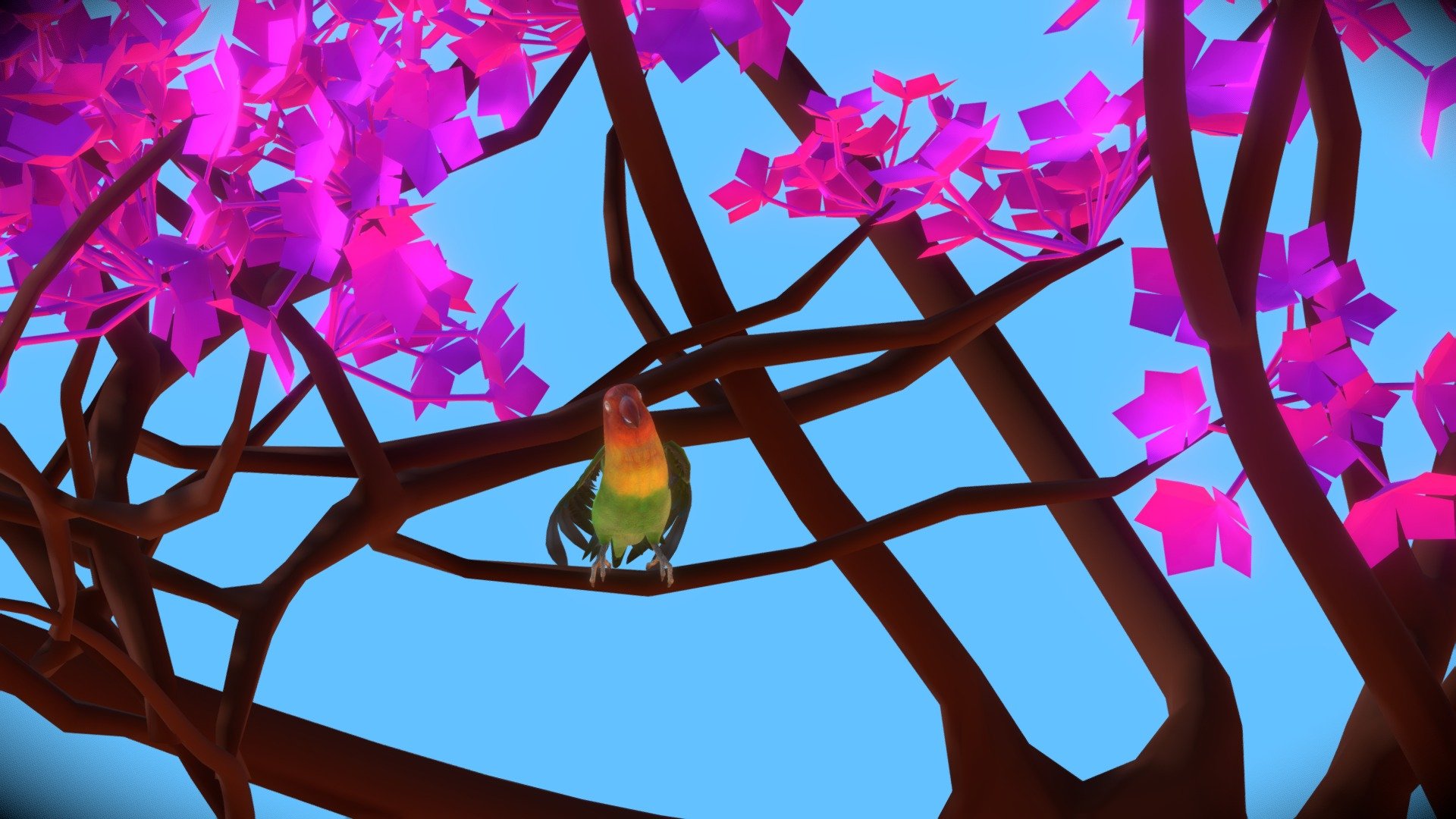 Lovebird-Animated - Lovebird - 3D model by MAXDESIGN-3D (@MAXDESIGN) 3d model