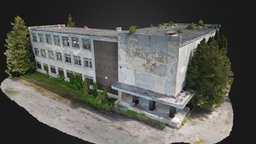 Abandoned Soviet School school, abandoned, brick, soviet, wasteland, old, scanned, ussr, derelict, photoscan, photogrammetry, scan, building